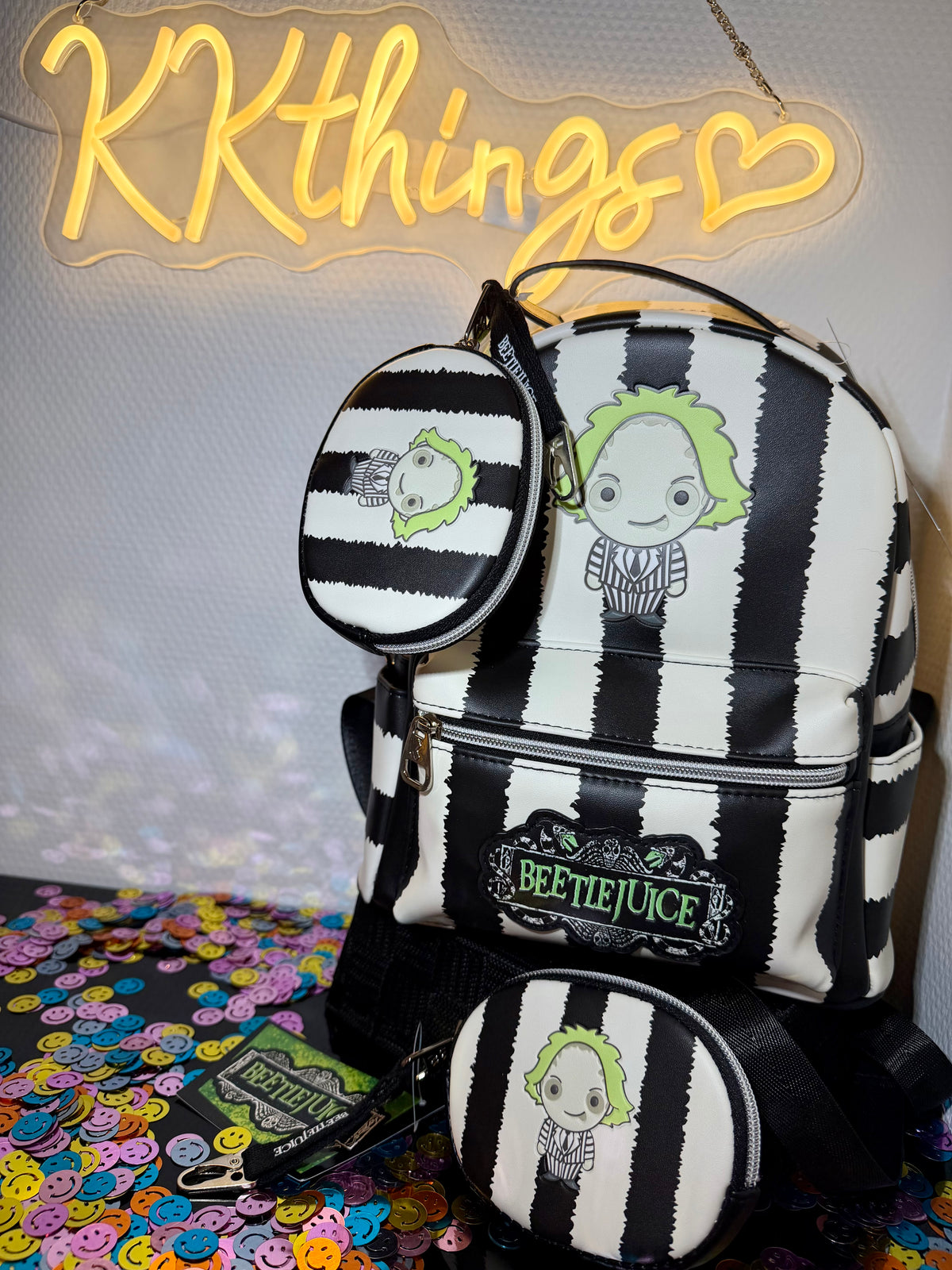 Disney Bitelchús Beetlejuice Stripes ~ Rucksack