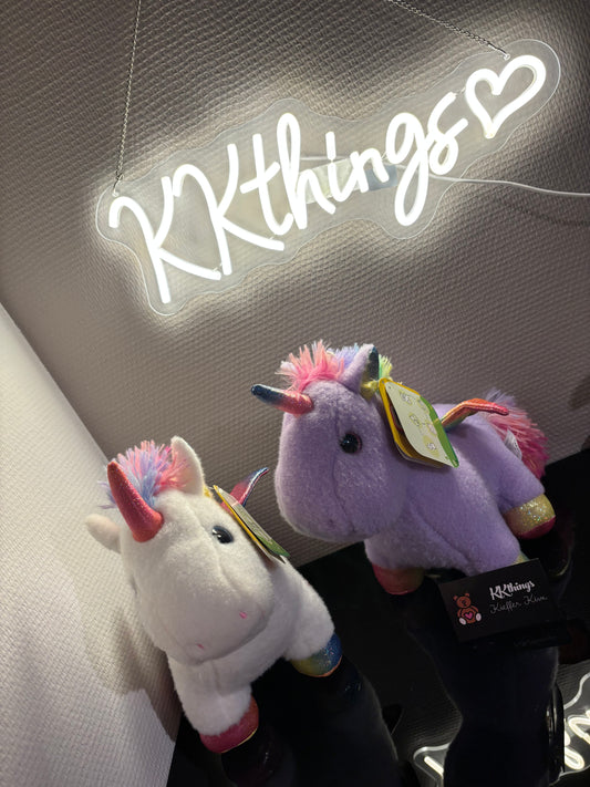 2x im Doppelback Einhorn in Weiss und Lila