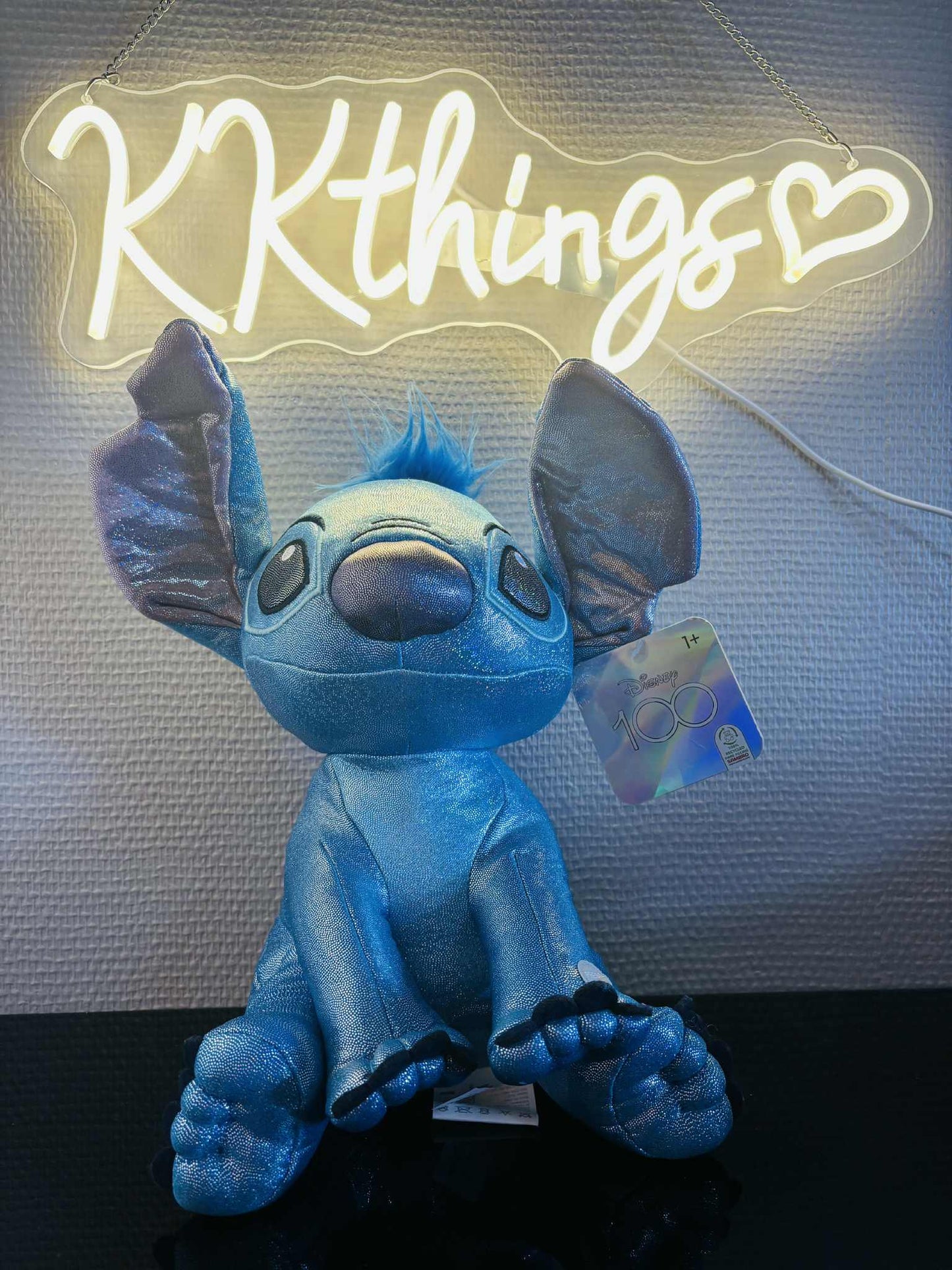 Stitch Disney Glitzer Blau
