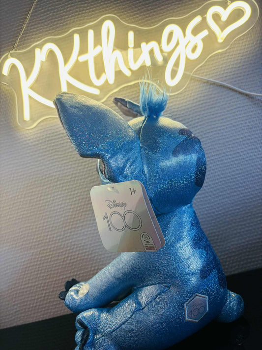 Stitch Disney Glitzer Blau