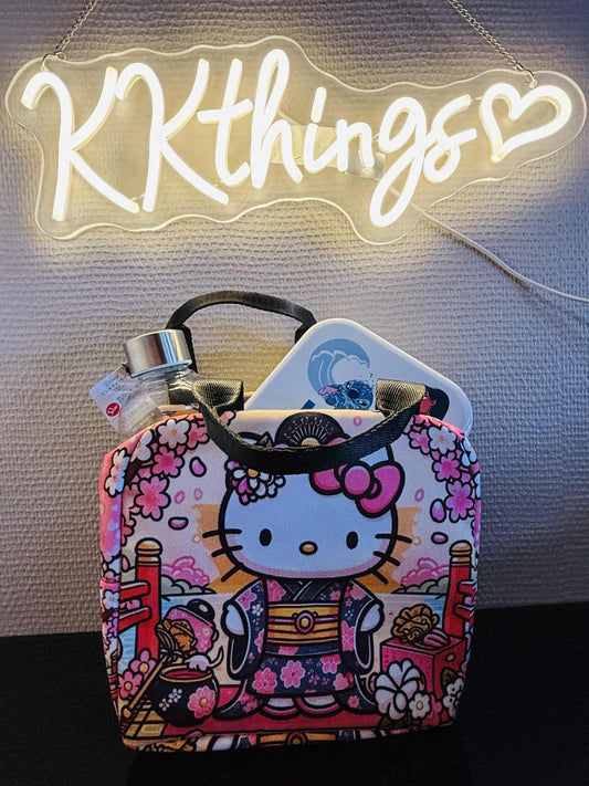 Hello Kitty Thermo Tasche Pink/Blumen